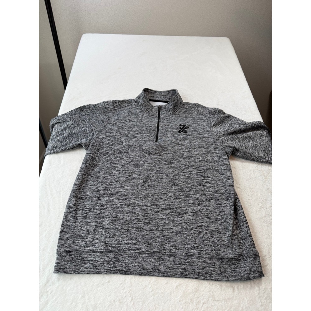 Sport-Tek Quarter Zip Pullover Mens XL Grey Good Heathered ST226